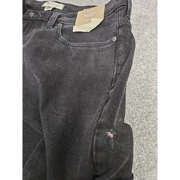 Madewell Relaxed Taper Jeans Flex Denim Black Men’s Size 38x30 NWT READ - Picture 8 of 8